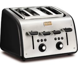 TEFAL Maison TT7708UK 4-Slice Toaster - Stainless Steel & Chalkboard Black